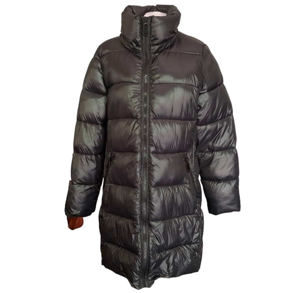 Gap Womens Cold Control Max Black Puffer Parka Water Resistant Sz S